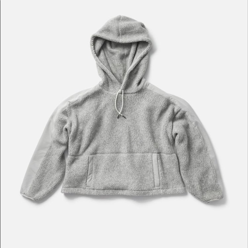 Holden Cropped Sherpa grey Hoodie sweater size small